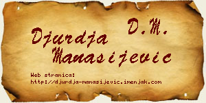 Đurđa Manasijević vizit kartica